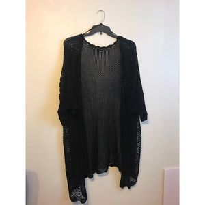 Torrid Black Crochet Kimono Size 3